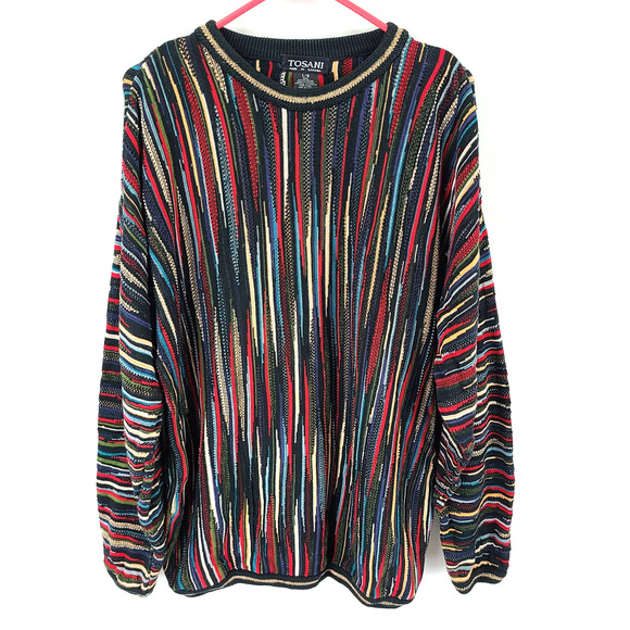 Tosani Multicolor Striped Men's Sweater - Picture 1 of 8